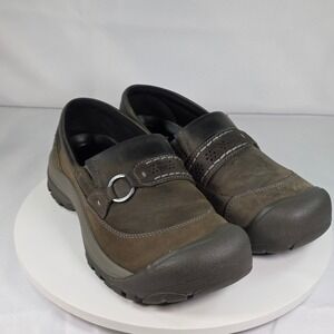 Keen Kaci II Womens 8.5 Brown Leather Slip On Mules Clogs 1024162